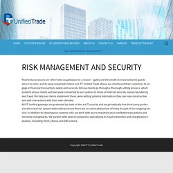 RISK MANAGEMENT AND SECURITY