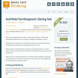 Social Media Time Management: Selecting Tools