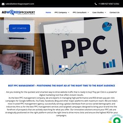 Best PPC Management Company, PPC Management Services, PPC Campaign Management, Google PPC Management Agency, PPC account Manager