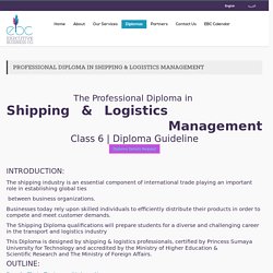Supply Chain Management Shipping Logistics Diploma,Training Courses Amman Jordan