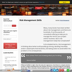 Risk Management Skills