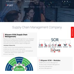 Supply Chain Management Software Company, SCM Software Management Companies India