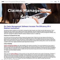 Claims Management Software : DataGenix - Blog