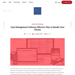 Gym Management Software Effective Way to Handle Your Clients - Pdf Slider