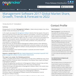 Management Software 2017 Global Market Share, Growth, Trends & Forecast to 2022