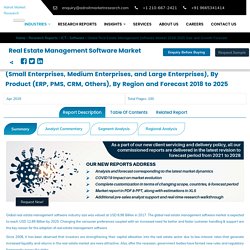 Global Real Estate Management Software Market 2018-2025 Size and Growth Forecast Analysis