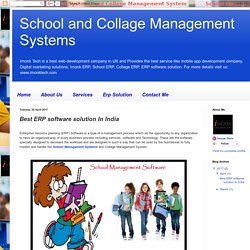 School and Collage Management Systems: Best ERP software solution In India