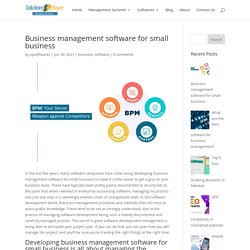 Business management software for small business