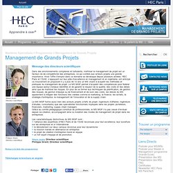 Management de Grands Projets - Mastère Spécialisé - HEC Paris