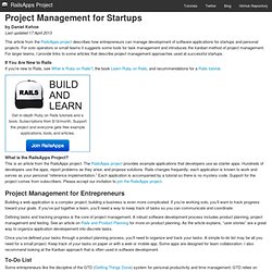 Project Management for Startups