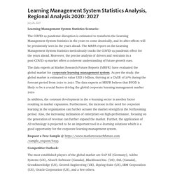 Learning Management System Statistics Analysis, Regional Analysis 2020: 2027 – Telegraph