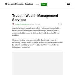 Trust in Wealth Management Services