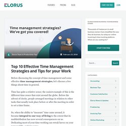 Top 10 Effective Time Management Strategies and Tips for your Work - Elorus Blog