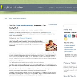 Top 5 Classroom Management Strategies