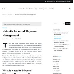 What is NetSuite Inbound Shipment Management