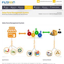 Sales Force Management System by Fusion Informatics
