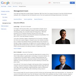 Google Management