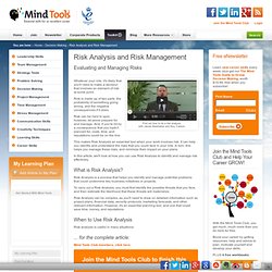 Risk Analysis Techniques - Problem Solving from MindTools