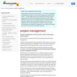 project management - free process, techniques, tools, tips and training