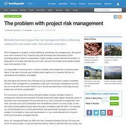 The problem with project risk management