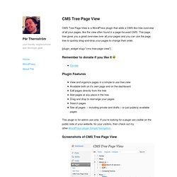 CMS Tree Page View – Page Management Plugin for Wordpress