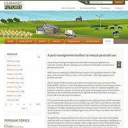 A pest management toolbox to reduce pesticide use