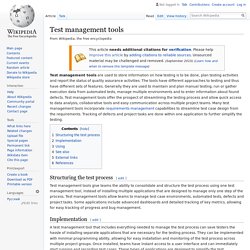 Test management tools