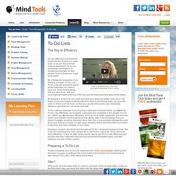 To-Do Lists - Time Management Training from MindTools.com with FREE template!