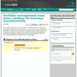 Portfolio management tools draw roadmap for business transformation