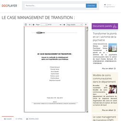 LE CASE MANAGEMENT DE TRANSITION : - PDF Free Download