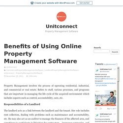 Benefits of Using Online Property Management Software – Unitconnect