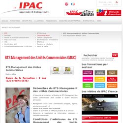 BTS MUC Management des Unites Commerciales