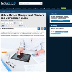 Mobile Device Management - Vendors and Comparison Guide