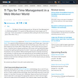 11 Tips for Time Management in a Web Worker World — Online Collaboration