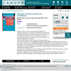 Manager un ÉPLE à l'heure du numérique