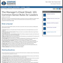 The Manager's Cheat Sheet: 101 Common-Sense Rules for Leaders