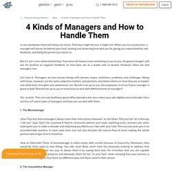 4 Kinds of Managers and How to Handle Them