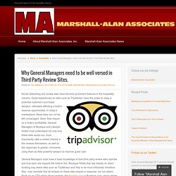 Why General Managers need to be well versed in Third Party Review Sites. « Marshall Alan Associates, Inc