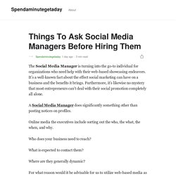 Things To Ask Social Media Managers Before Hiring Them
