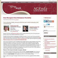 AGEnda—Aging & Work Blog: How Managers View Workplace Flexibility