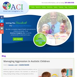 Managing Aggression in Autistic Children