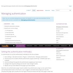 Managing authentication