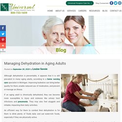 Managing Dehydration in Aging Adults