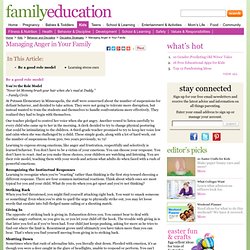 Managing Anger in Your Family