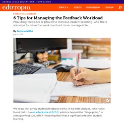 6 Tips for Managing the Feedback Workload