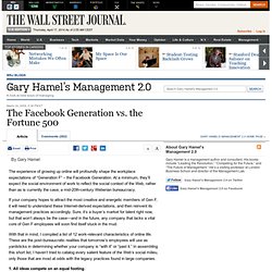 Gary Hamel on Managing Generation Y - the Facebook Generation vs