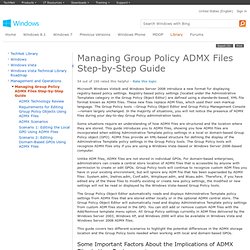 Managing Group Policy ADMX Files Step-by-Step Guide