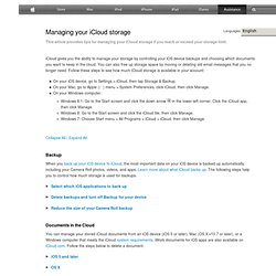 Managing your iCloud storage