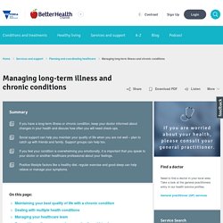 Managing long-term illness and chronic conditions