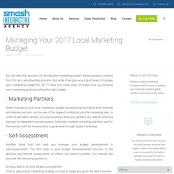 Managing Your 2017 Local Marketing Budget